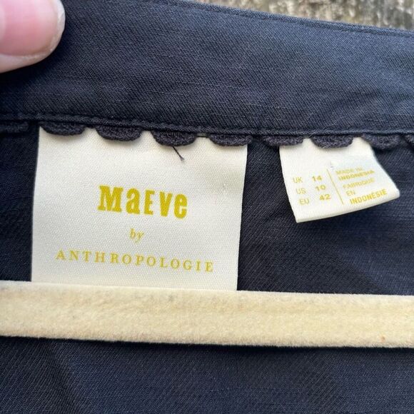 Maeve by Anthropologie Black Button Front Top / 10 - Picture 3 of 5